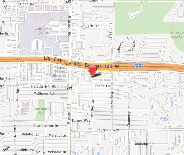 Location Map: 6190 LBJ Freeway Dallas, TX 75240