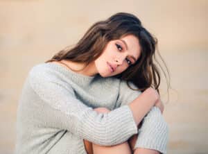 Beautiful woman with youthful face after a facelift in Dallas, TX